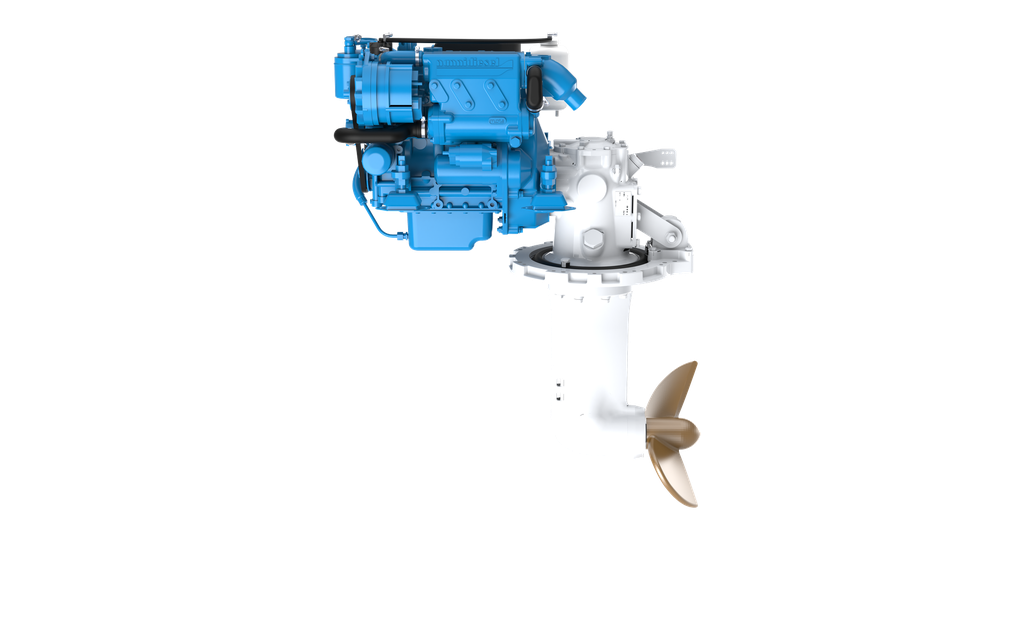 Kubota Nanni N3.21 (21 hp) marine diesel engine with saildrive