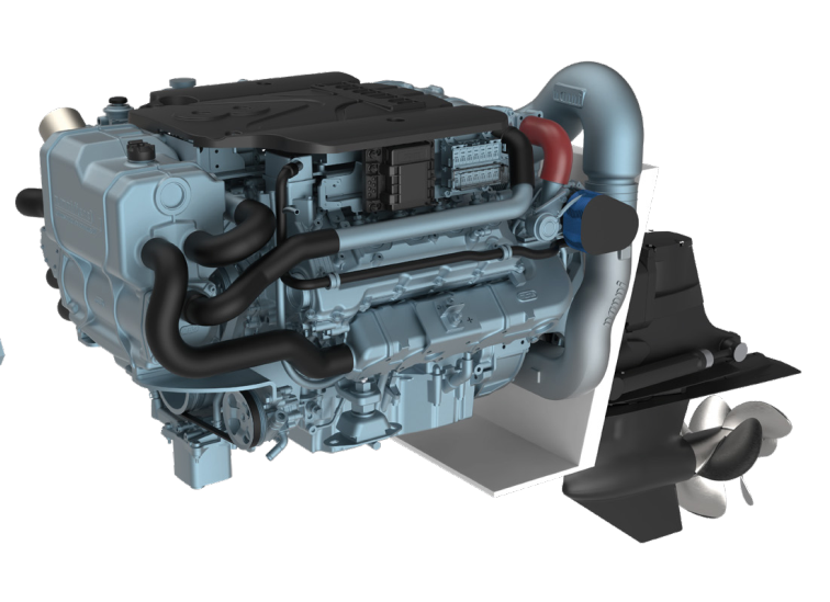 Toyota Nanni T8.370-370hp marine diesel engine with saildrive